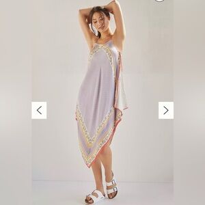 Tiny By Anthropologie Lavender Asymmetric Handkerchief Dress size S